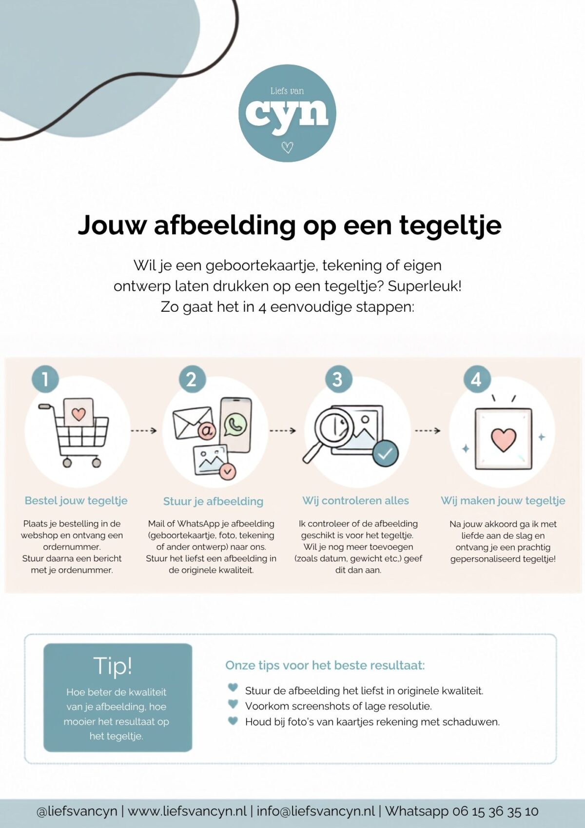 11 Geboortekaartje op tegel